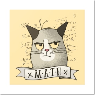 Cat Hating Mathematics - Funny Mathematics Artwork Posters and Art